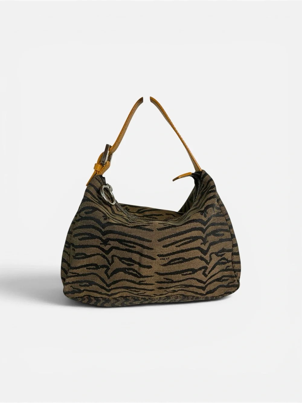 Fendi Zebra Print Jacquard Shoulder Bag – Brown/Black